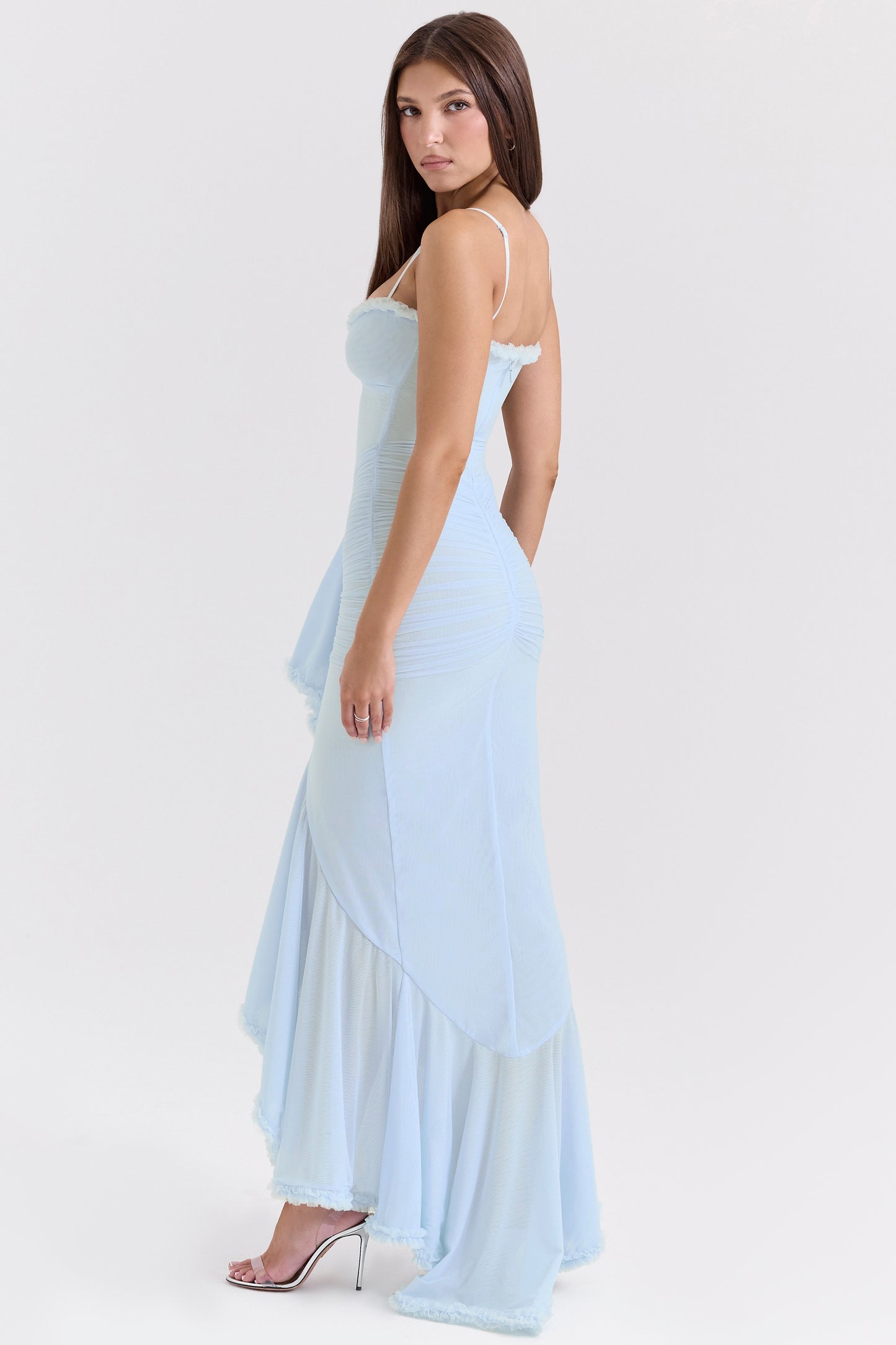 Éléonore Robe Longue Bleu Ciel