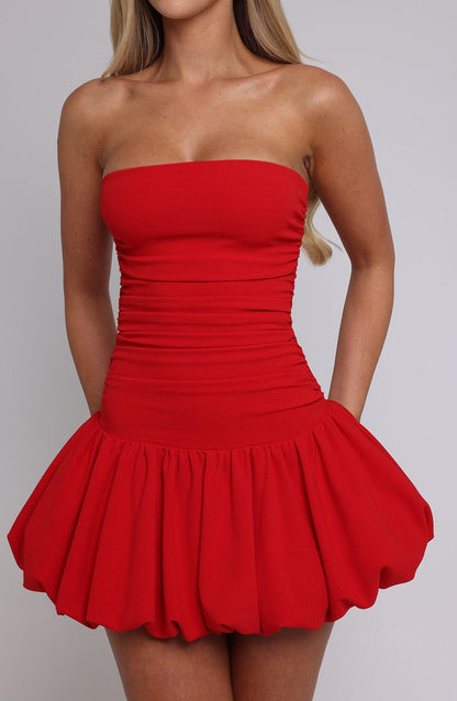 Robe courte Gemma - Rouge