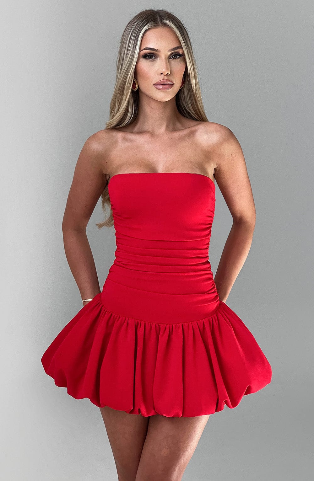 Robe courte Gemma - Rouge