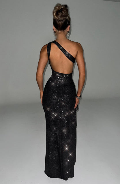 Genevieve Maxi Dress - Black Sparkle