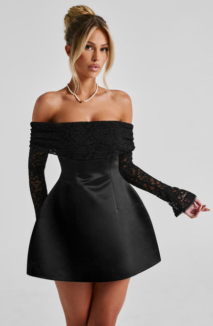 Georgianna Mini Dress - Black