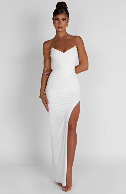 Robe longue Giovanna - Ivoire