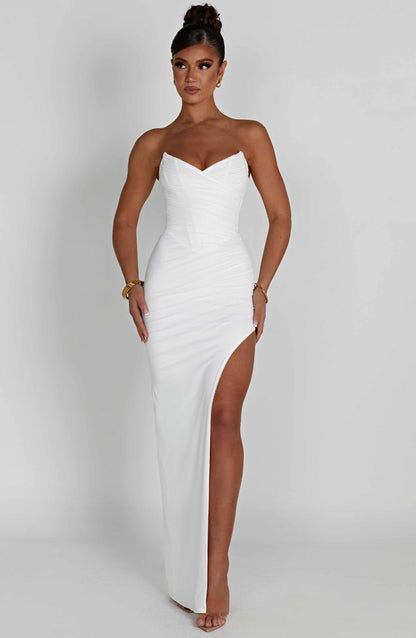 Robe longue Giovanna - Ivoire