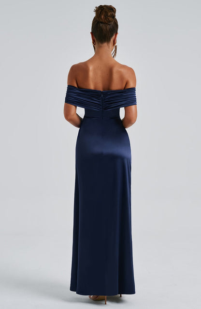 Robe longue Gwendolyn - Bleu marine