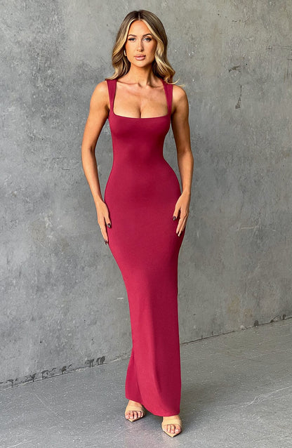 Robe longue Hadley - Cerise