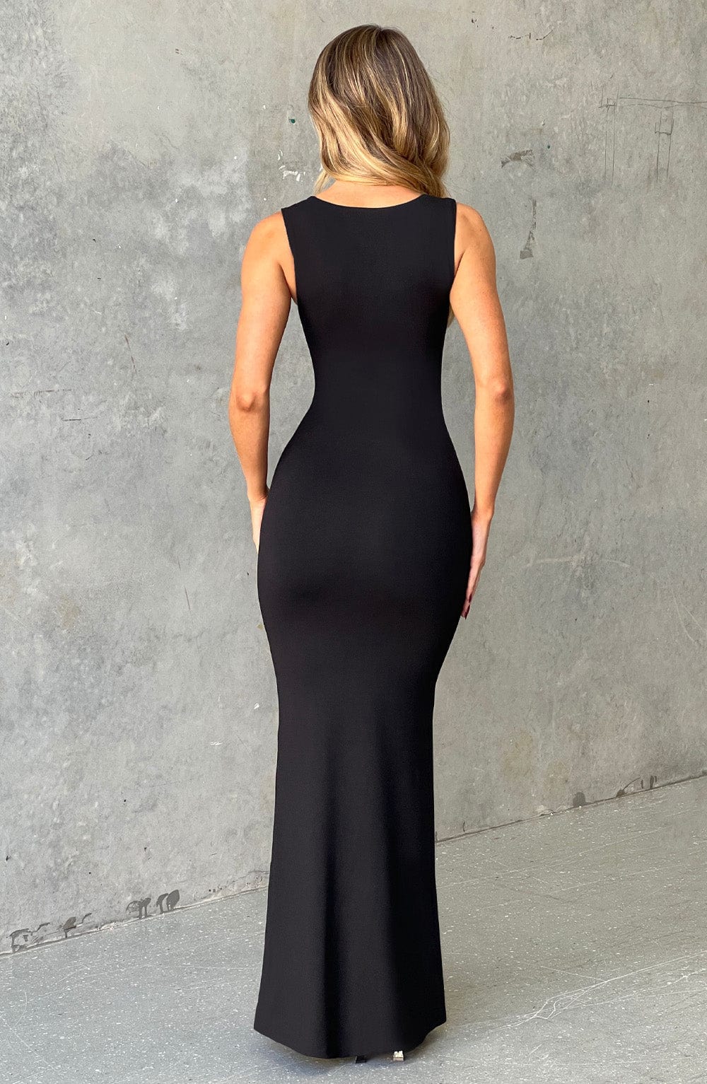 Robe longue Hadley - Noir de jais