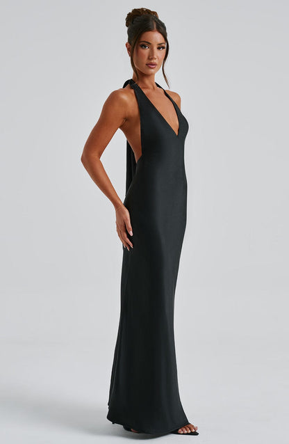 Robe longue Halo - Noir