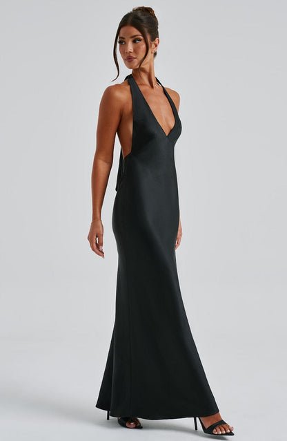 Robe longue Halo - Noir