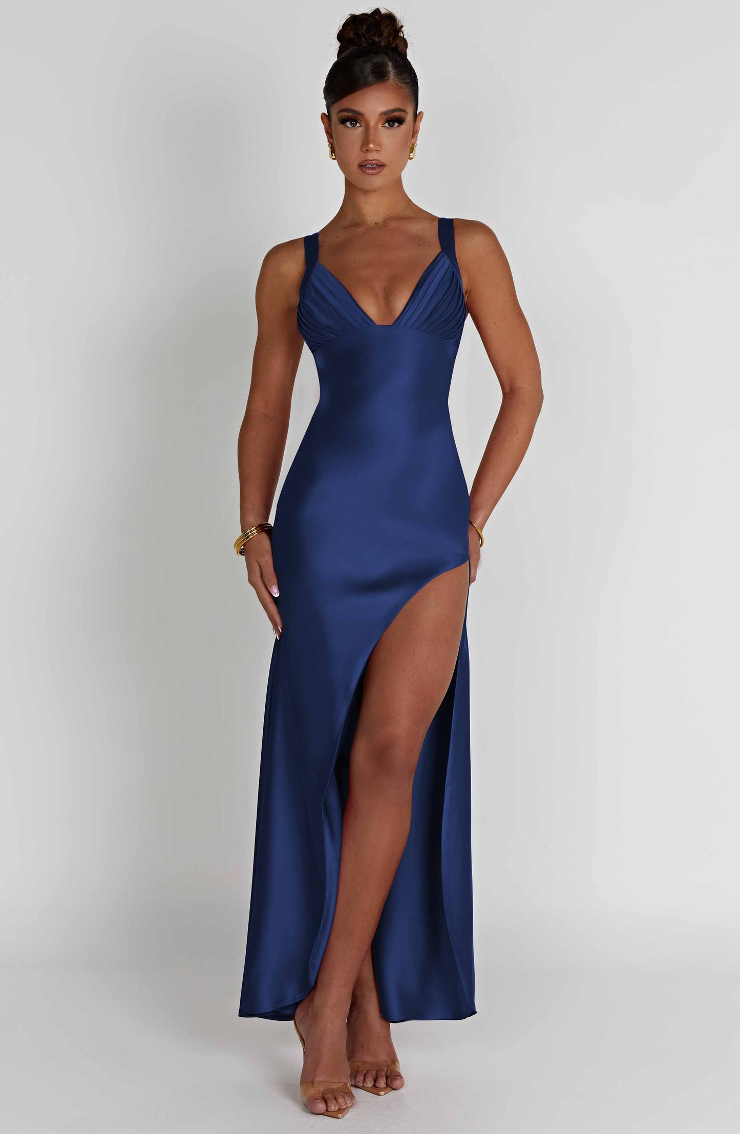 Robe longue Hayley - Bleu marine