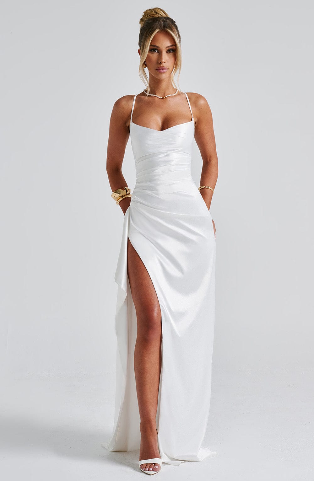 Robe longue Helen - Ivoire