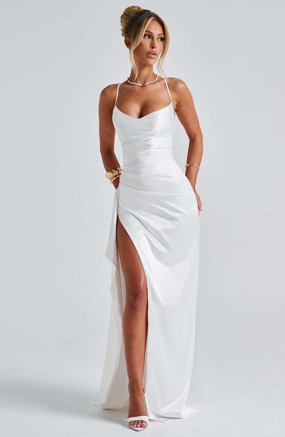 Robe longue Helen - Ivoire