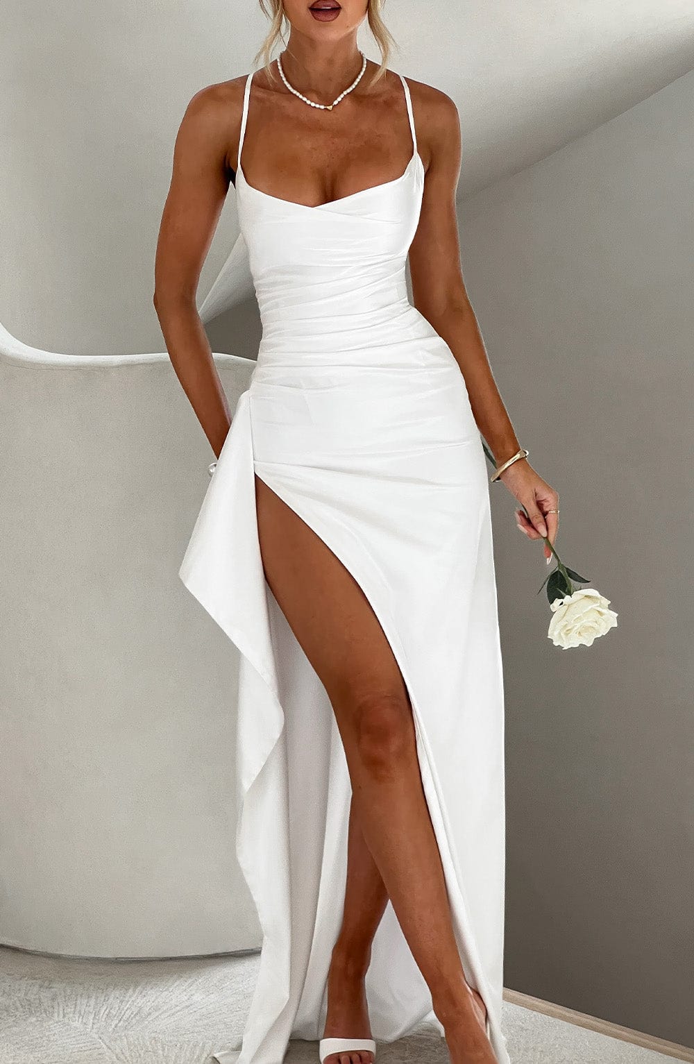 Robe longue Helen - Ivoire