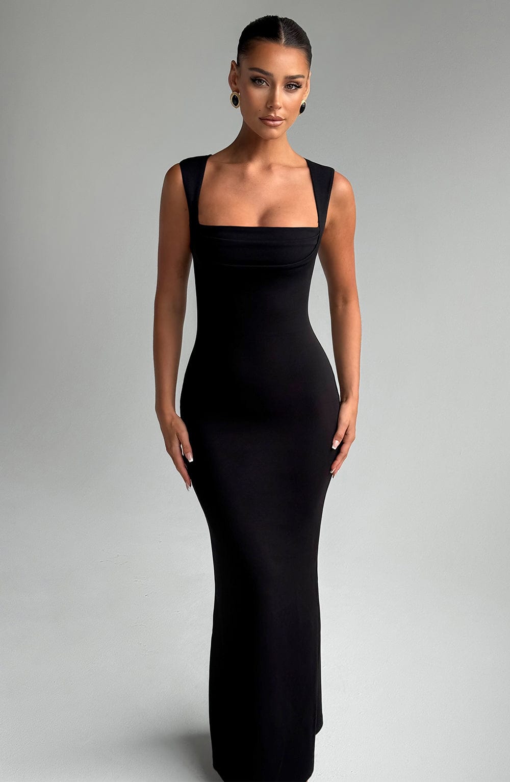 Robe longue Helena - Noir