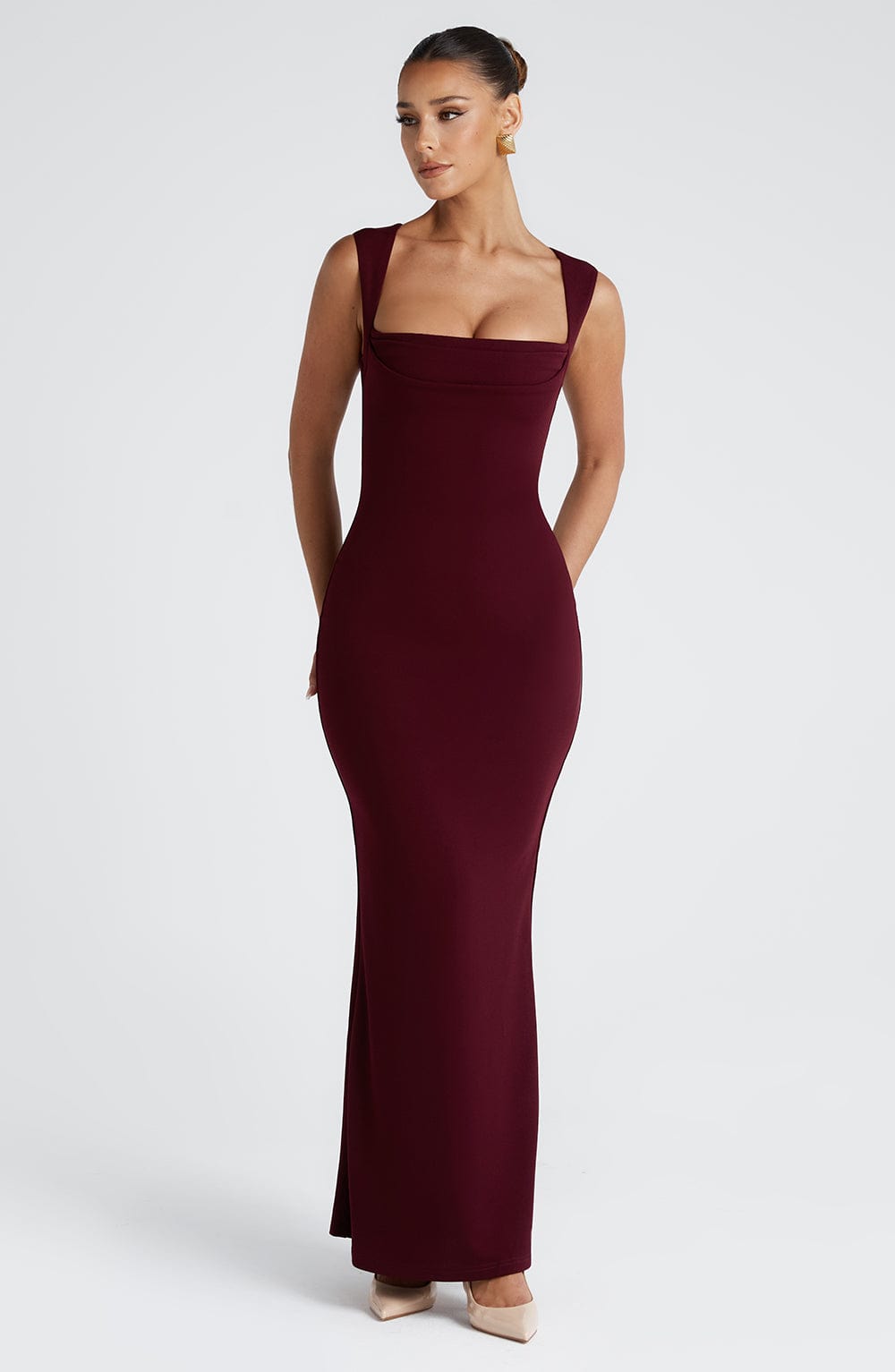 Helena Maxi Dress - Cherry Lacquer