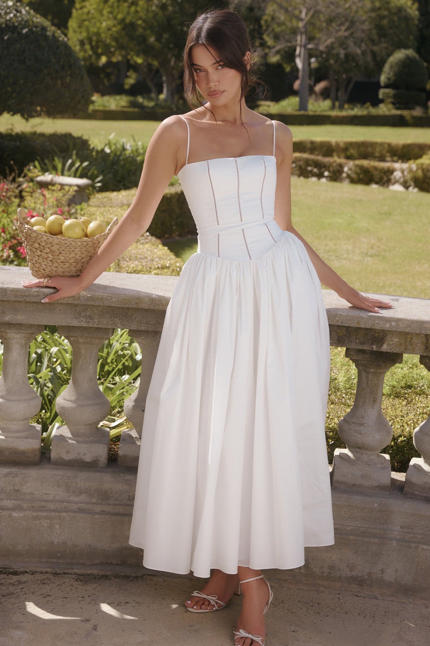 Lison Robe Longue — Blanc