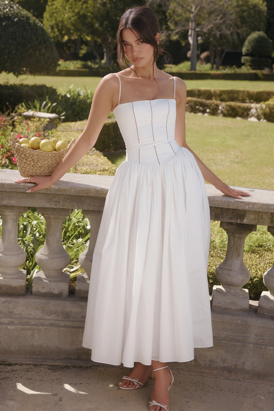 Lison Robe Longue — Blanc