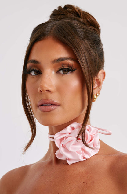 India Floral Neck Tie - Blush