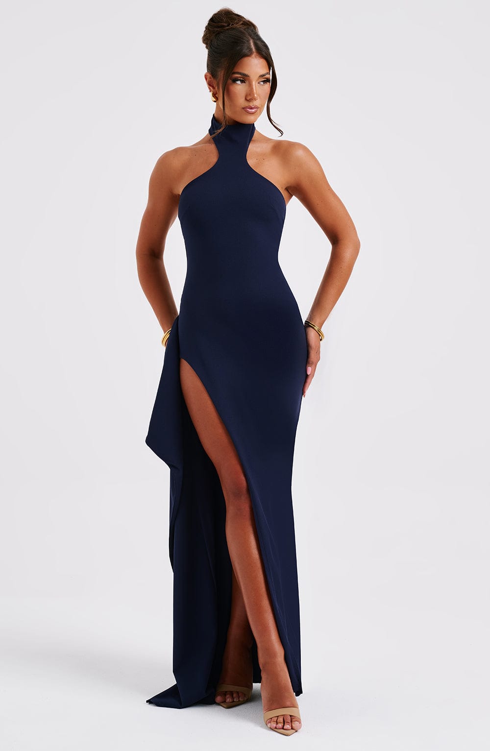 Robe longue Isadora - Bleu marine