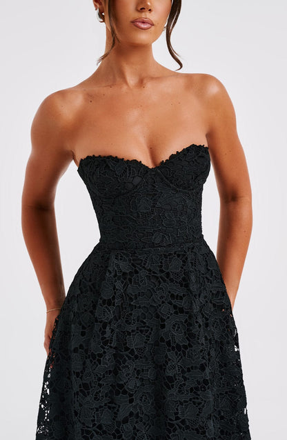 Robe mi-longue Ishani - Noir