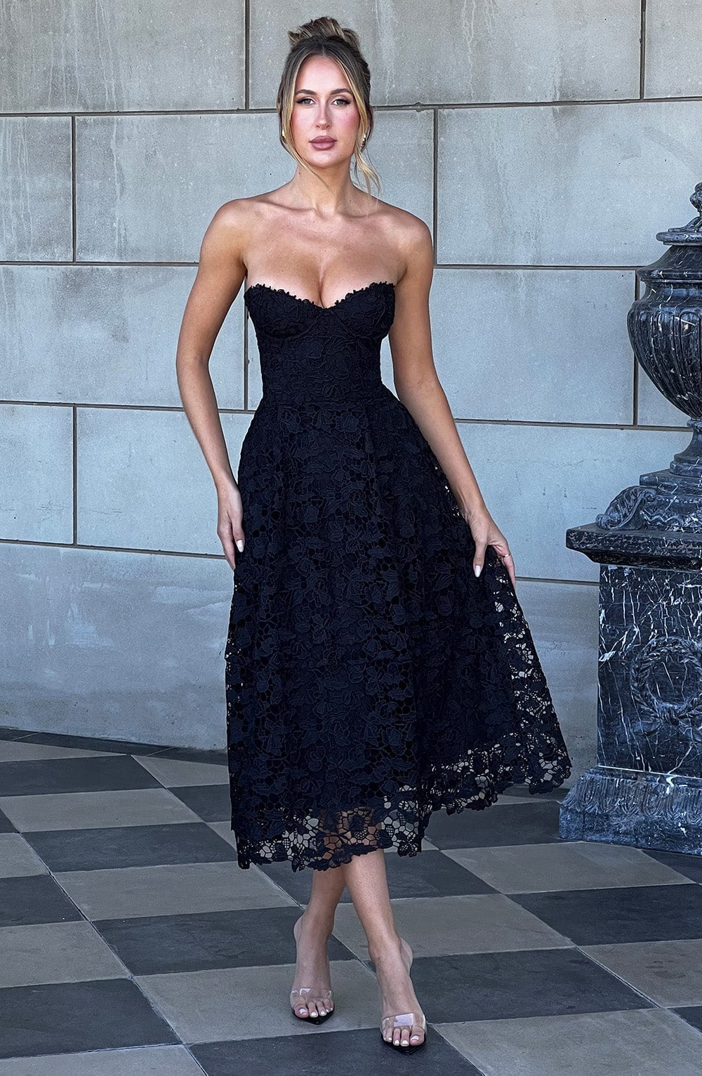 Robe mi-longue Ishani - Noir