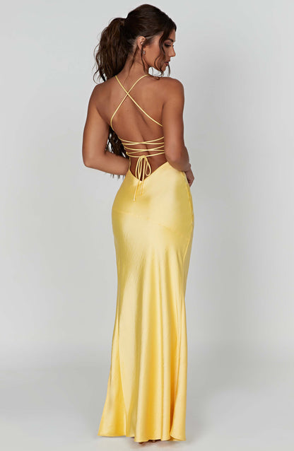 Robe longue Isobel - Citron