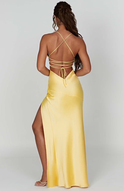 Robe longue Isobel - Citron