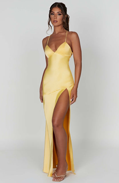 Robe longue Isobel - Citron