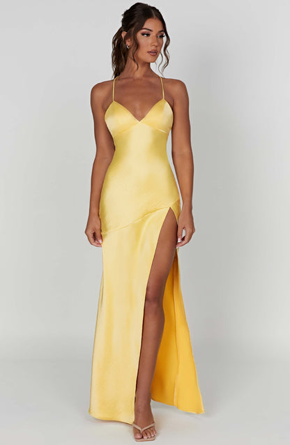 Robe longue Isobel - Citron