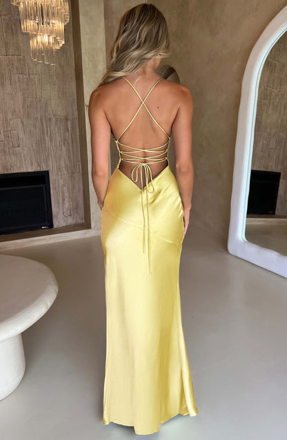 Robe longue Isobel - Citron