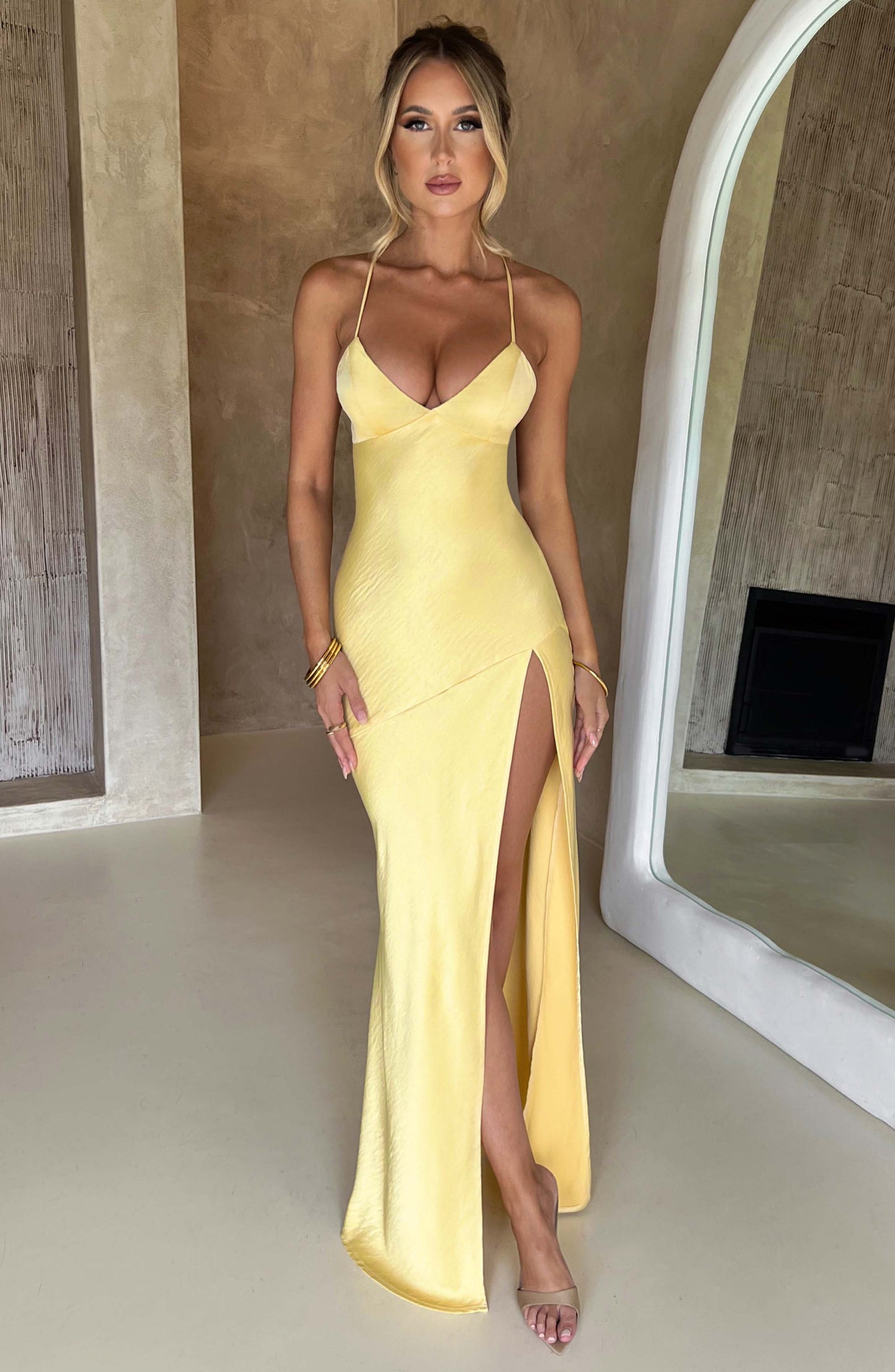 Robe longue Isobel - Citron