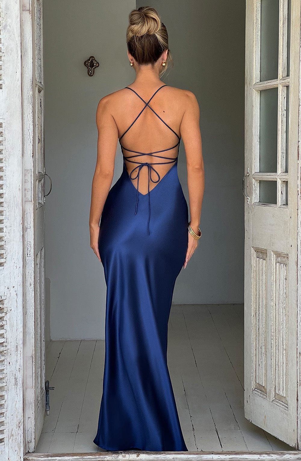 Robe longue Isobel - Bleu marine