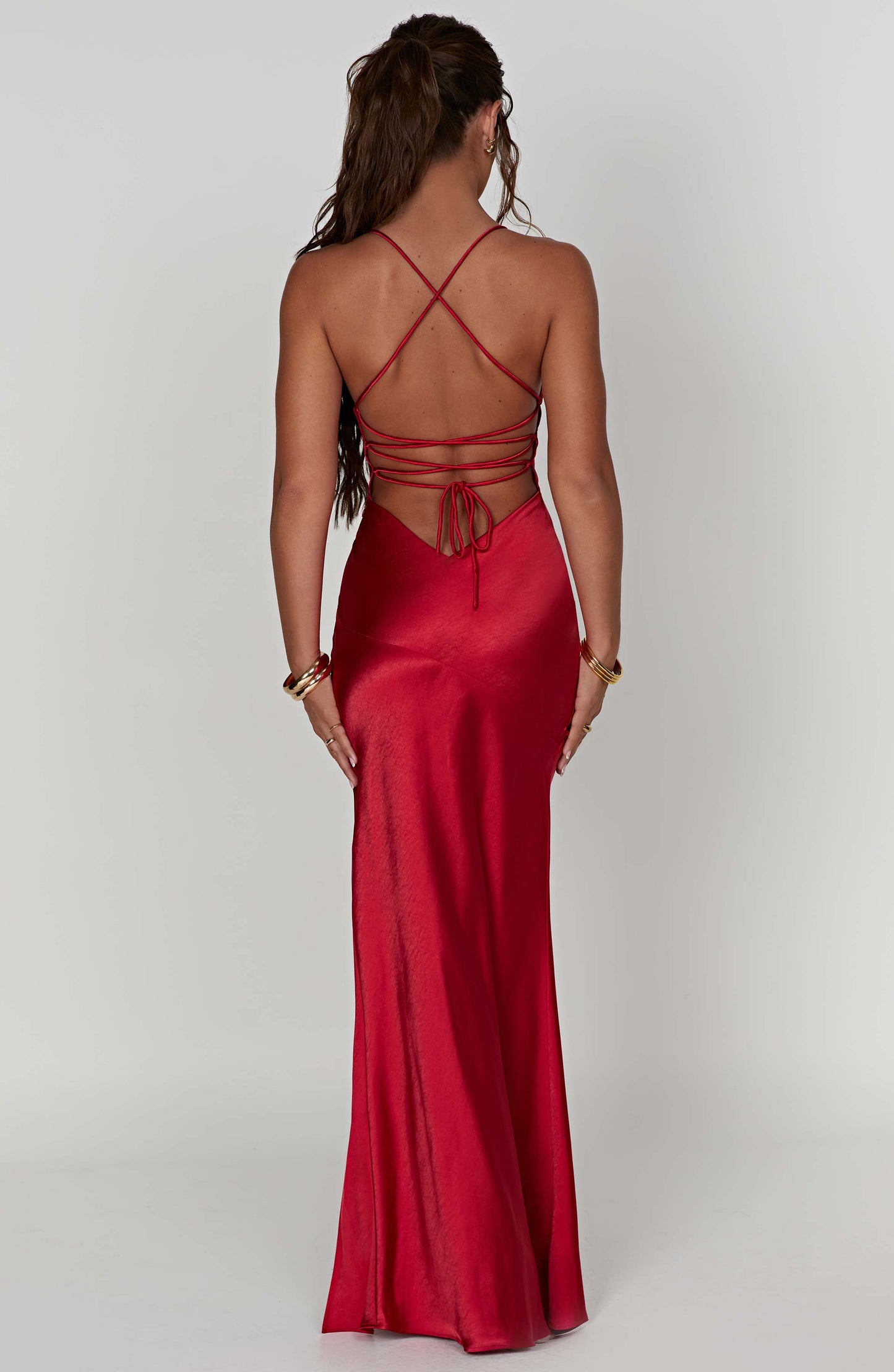 Robe longue Isobel - Rouge