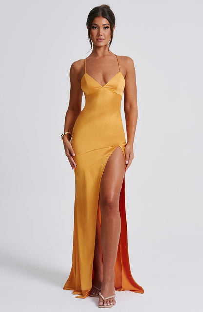 Robe longue Isobel - Mandarine