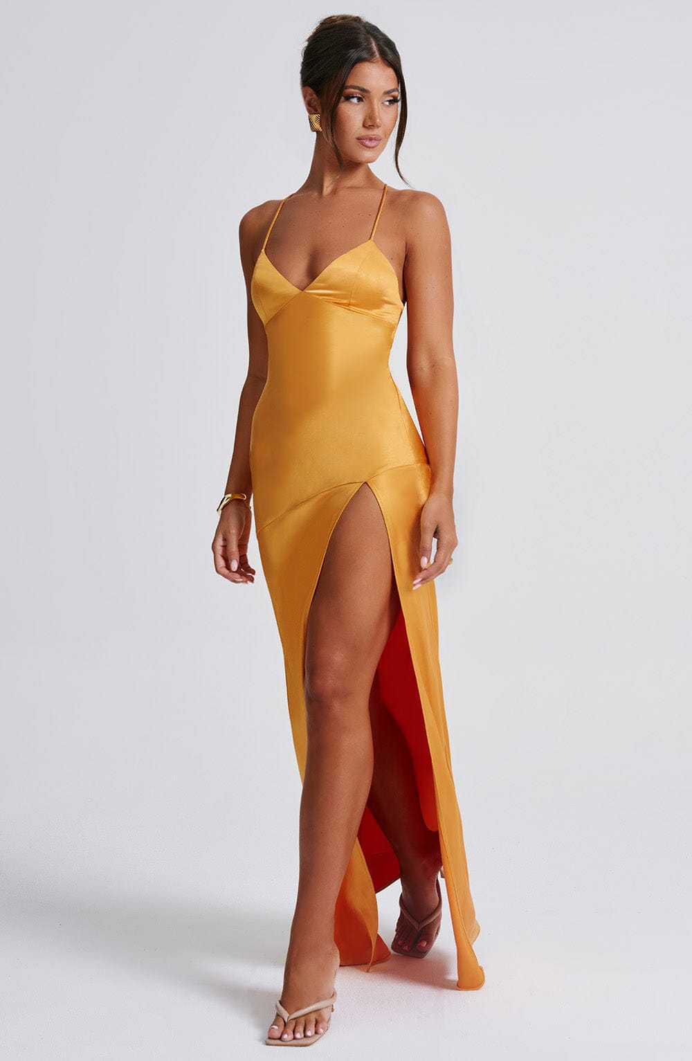 Robe longue Isobel - Mandarine