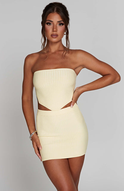 Jaz Mini Skirt - Lemon