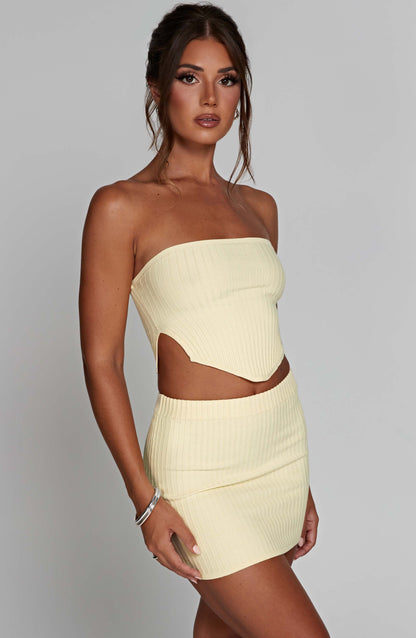 Jaz Mini Skirt - Lemon