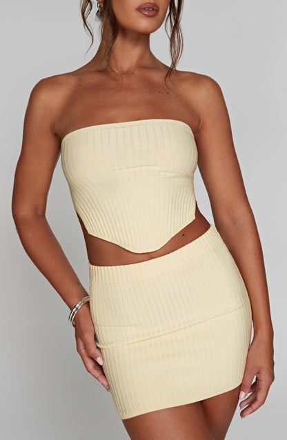 Jaz Mini Skirt - Lemon