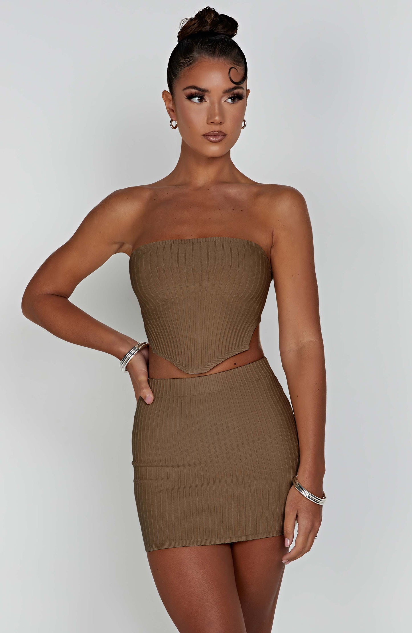 Jaz Mini Skirt - Mocha