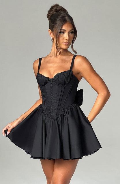 Robe courte Josie - Noir