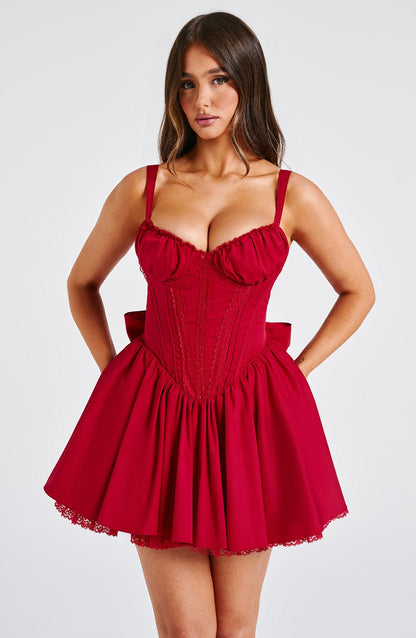 Robe courte Josie - Rouge