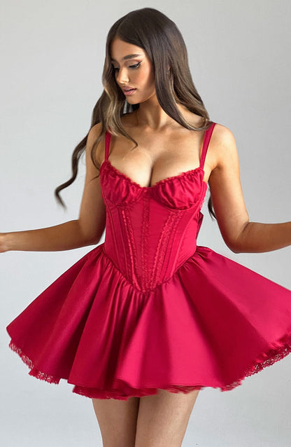 Robe courte Josie - Rouge