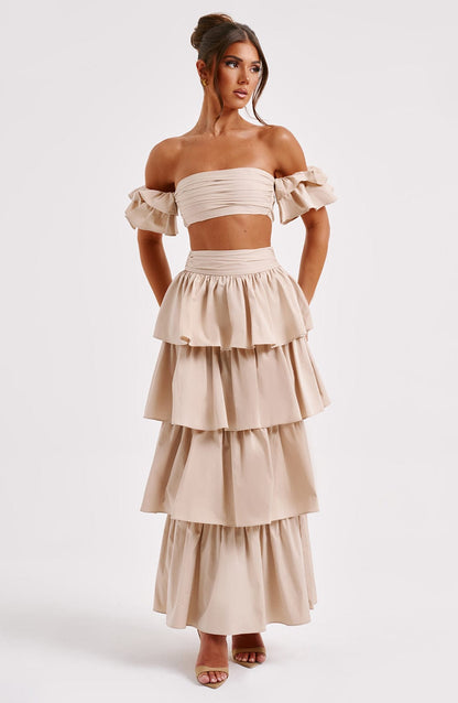 Joy Maxi Skirt - Beige