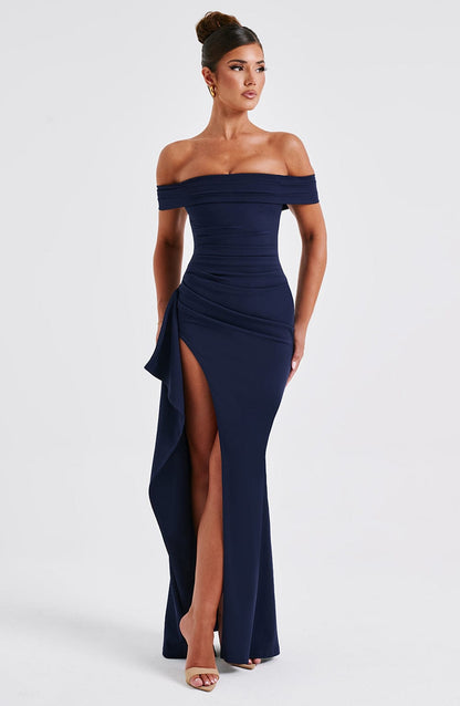 Robe longue Joyce - Bleu marine