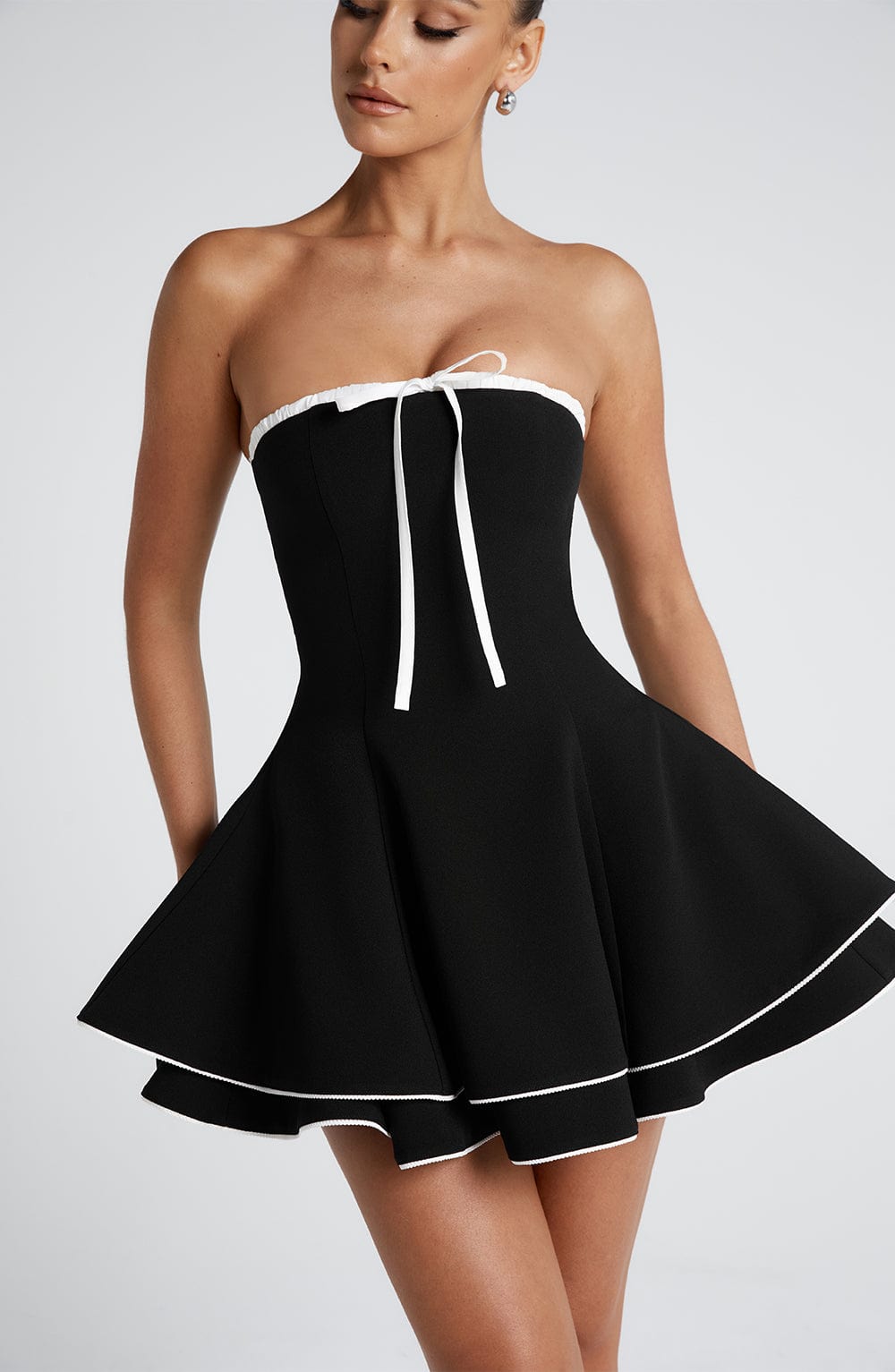 Juno Mini Dress - Black/White