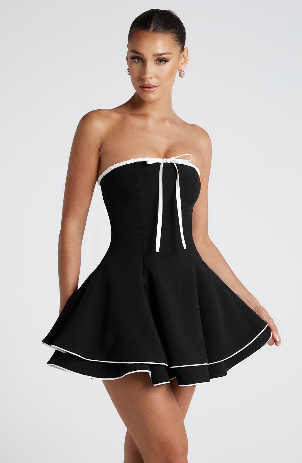 Juno Mini Dress - Black/White