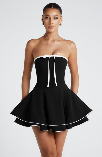 Juno Mini Dress - Black/White