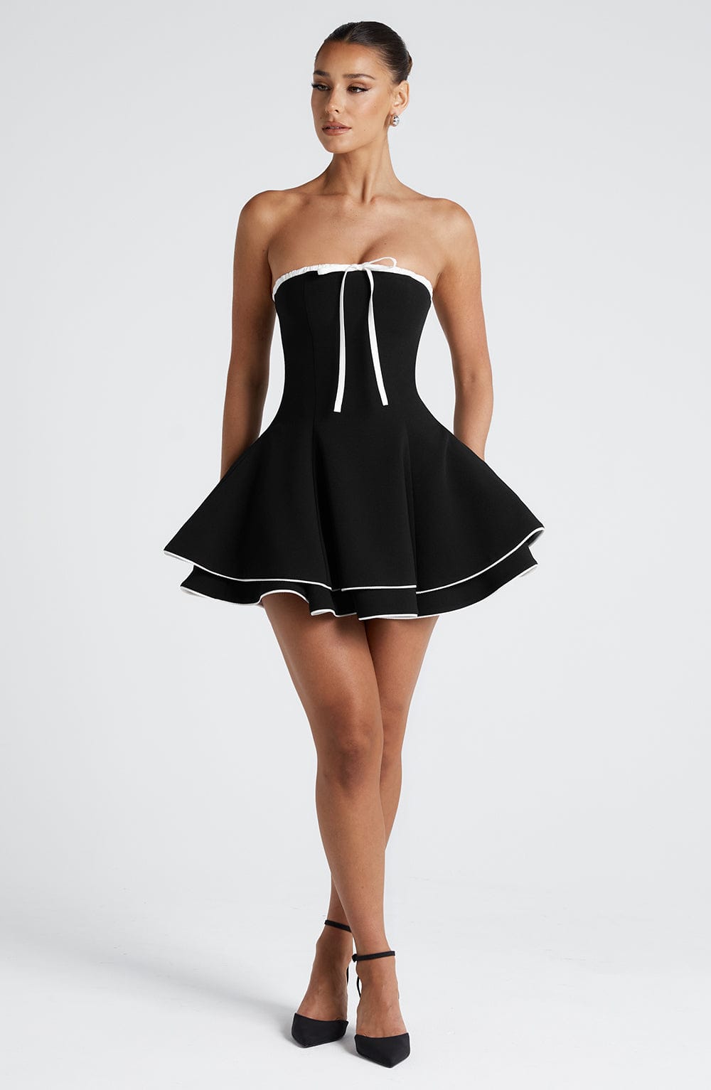 Juno Mini Dress - Black/White