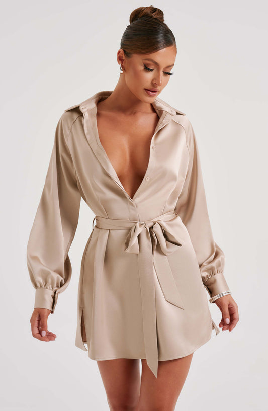 Robe courte Kara - Champagne