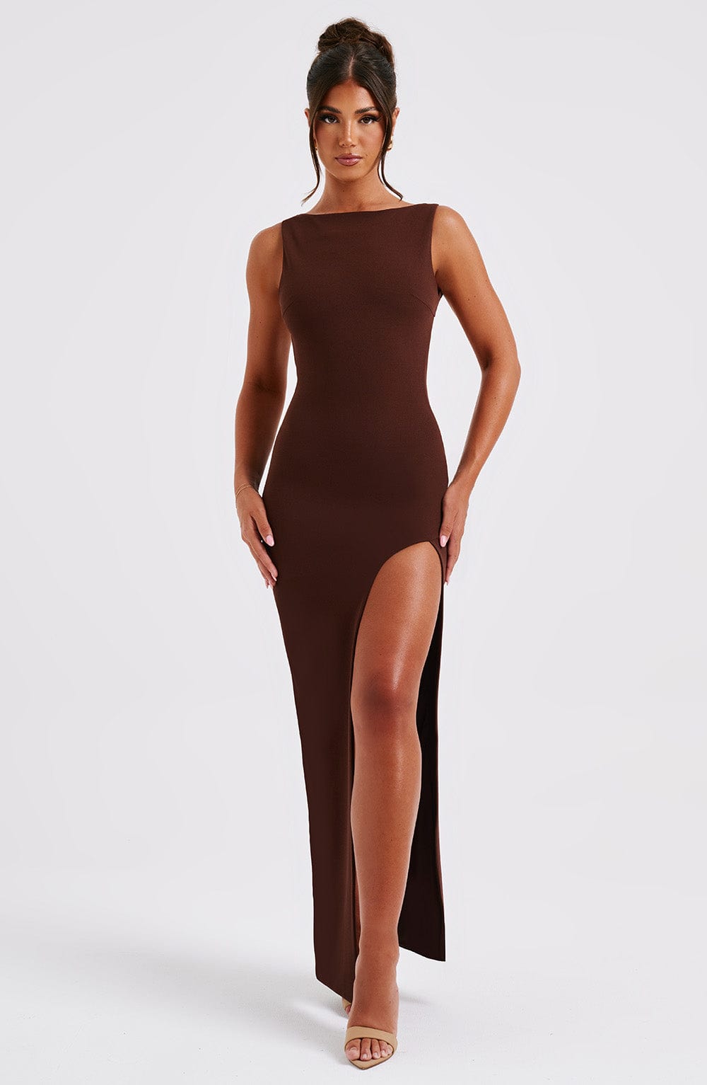 Robe longue Kassandra - Chocolat