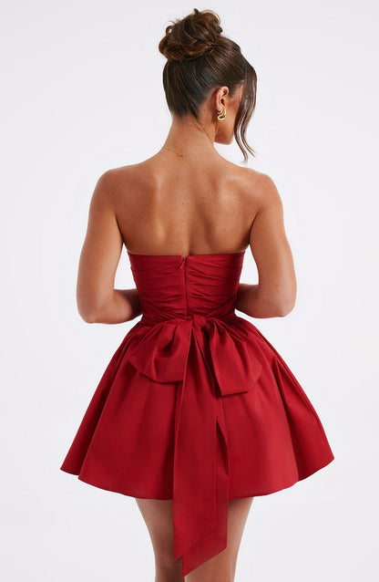 Robe courte Katrina - Rouge